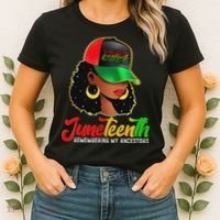 Black Women Junenth Remembering My Ancestors Women's T-Shirt thumb 2