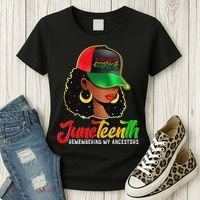 Black Women Junenth Remembering My Ancestors Women's T-Shirt thumb 3