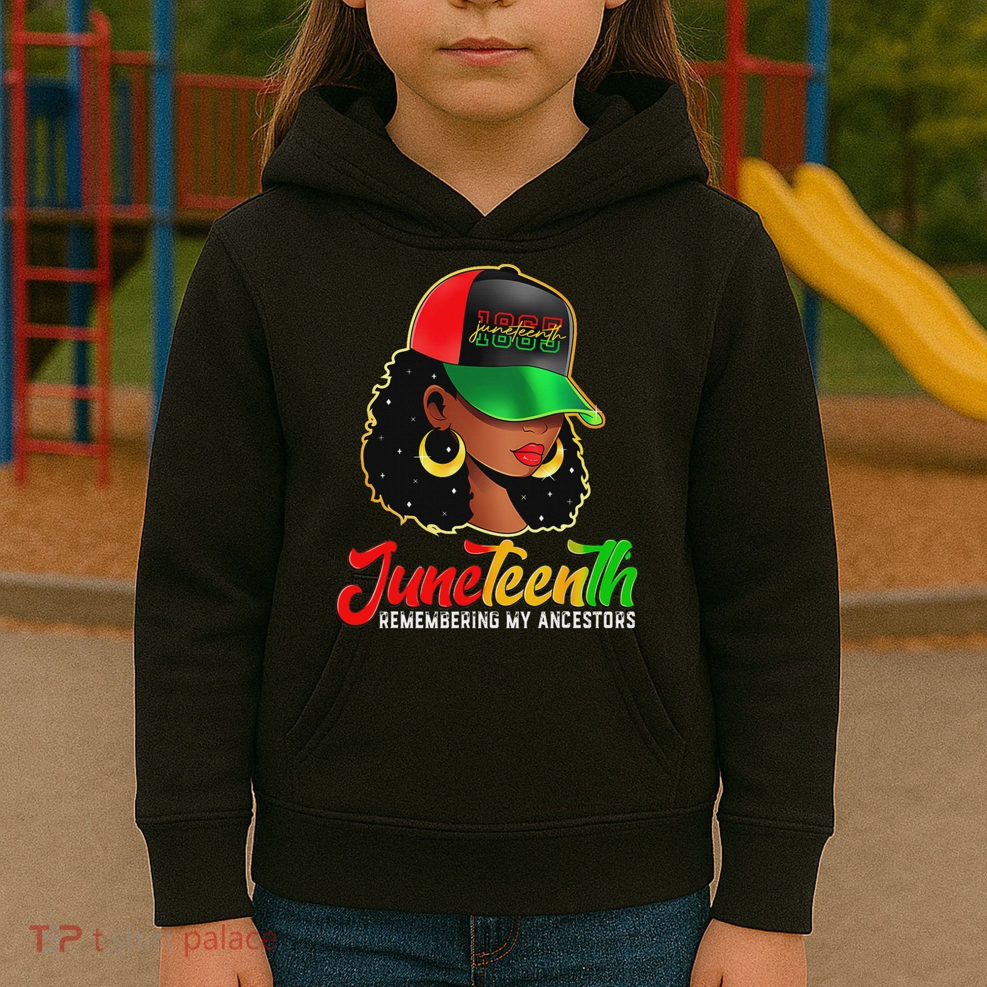 Black Women Junenth Remembering My Ancestors Kids Hoodie