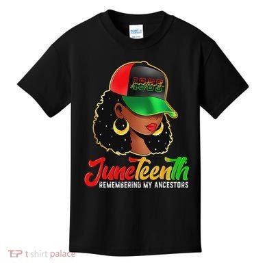 Black Women Junenth Remembering My Ancestors Kids T-Shirt