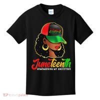 Black Women Junenth Remembering My Ancestors Kids T-Shirt thumb 0