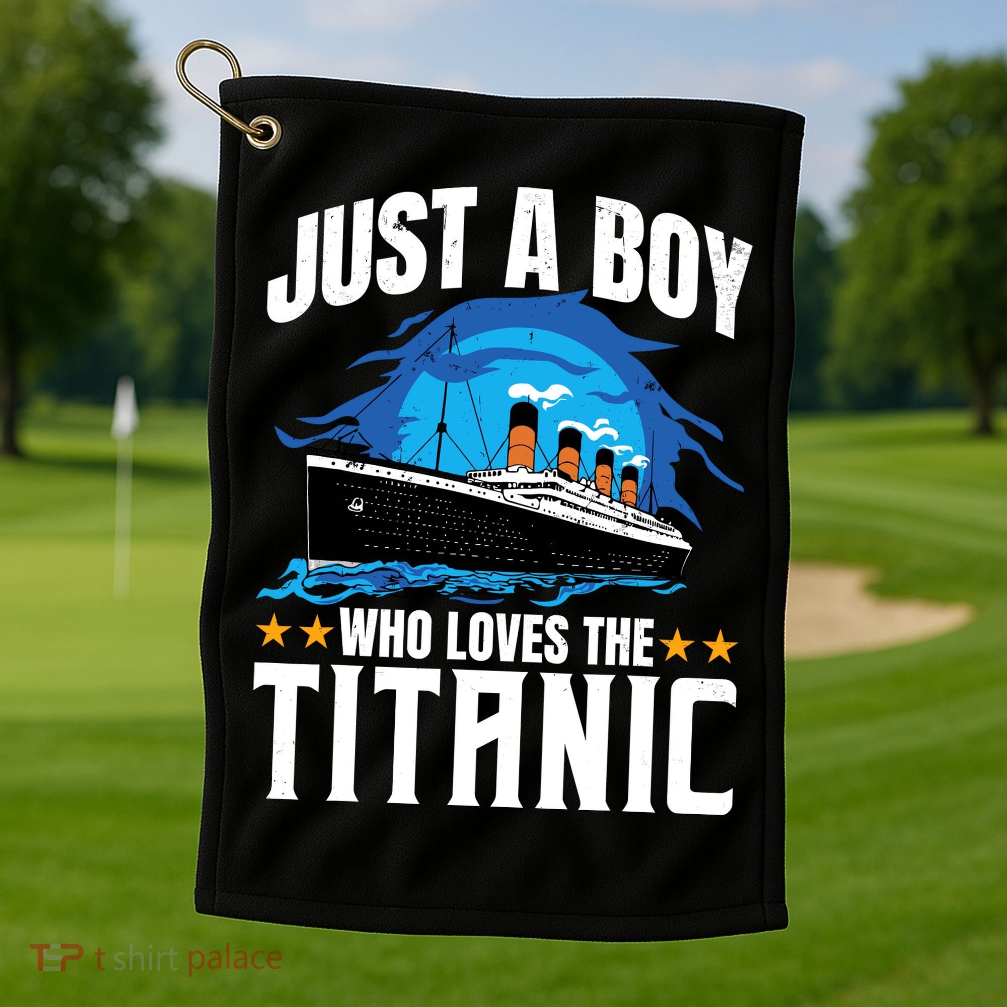 Boy Who Just Love The Rms Titanic Golf Towel