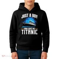 Boy Who Just Love The Rms Titanic Kids Hoodie thumb 4