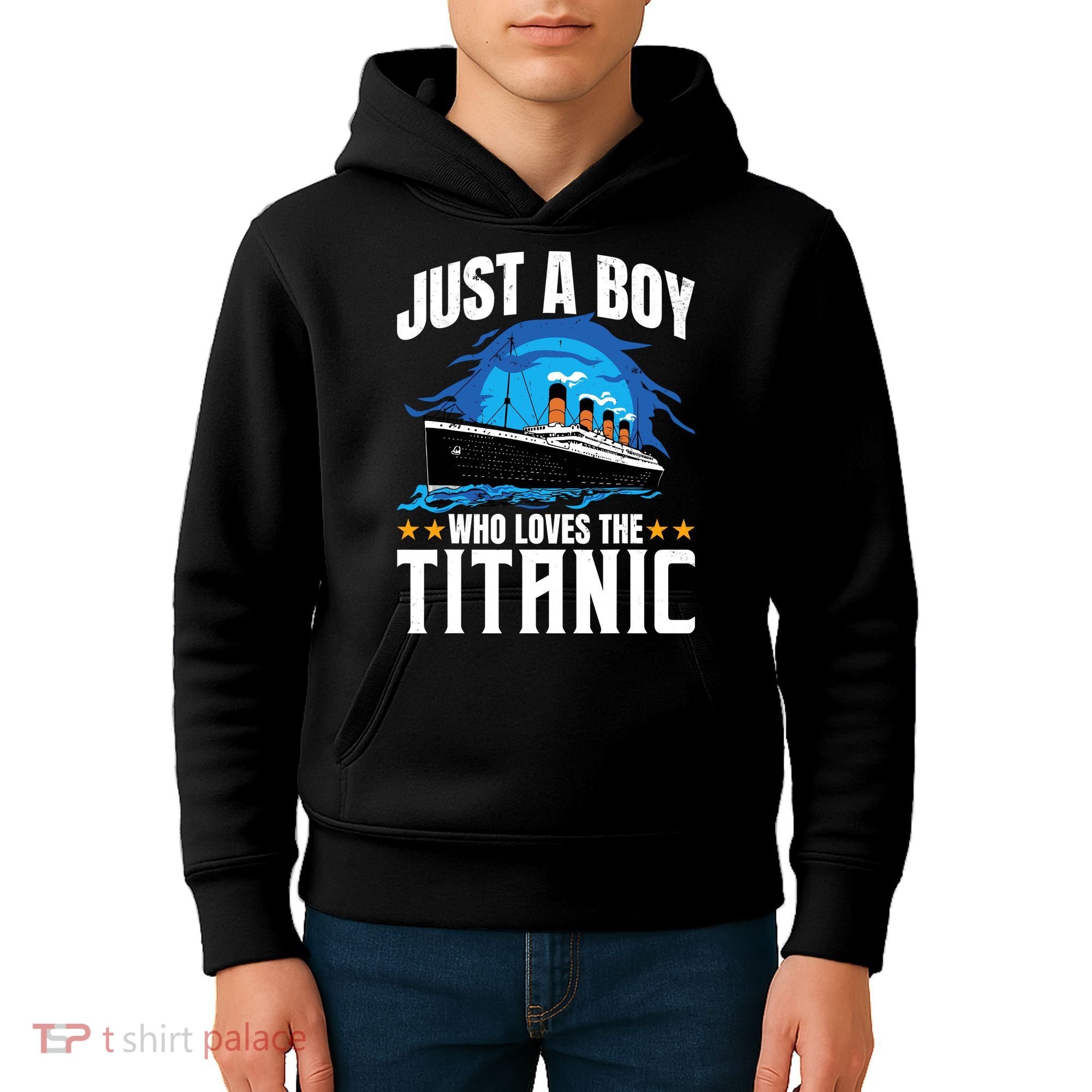 Boy Who Just Love The Rms Titanic Kids Hoodie