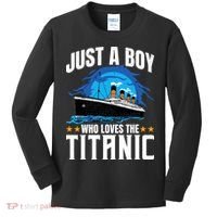 Boy Who Just Love The Rms Titanic Kids Long Sleeve Shirt thumb 0