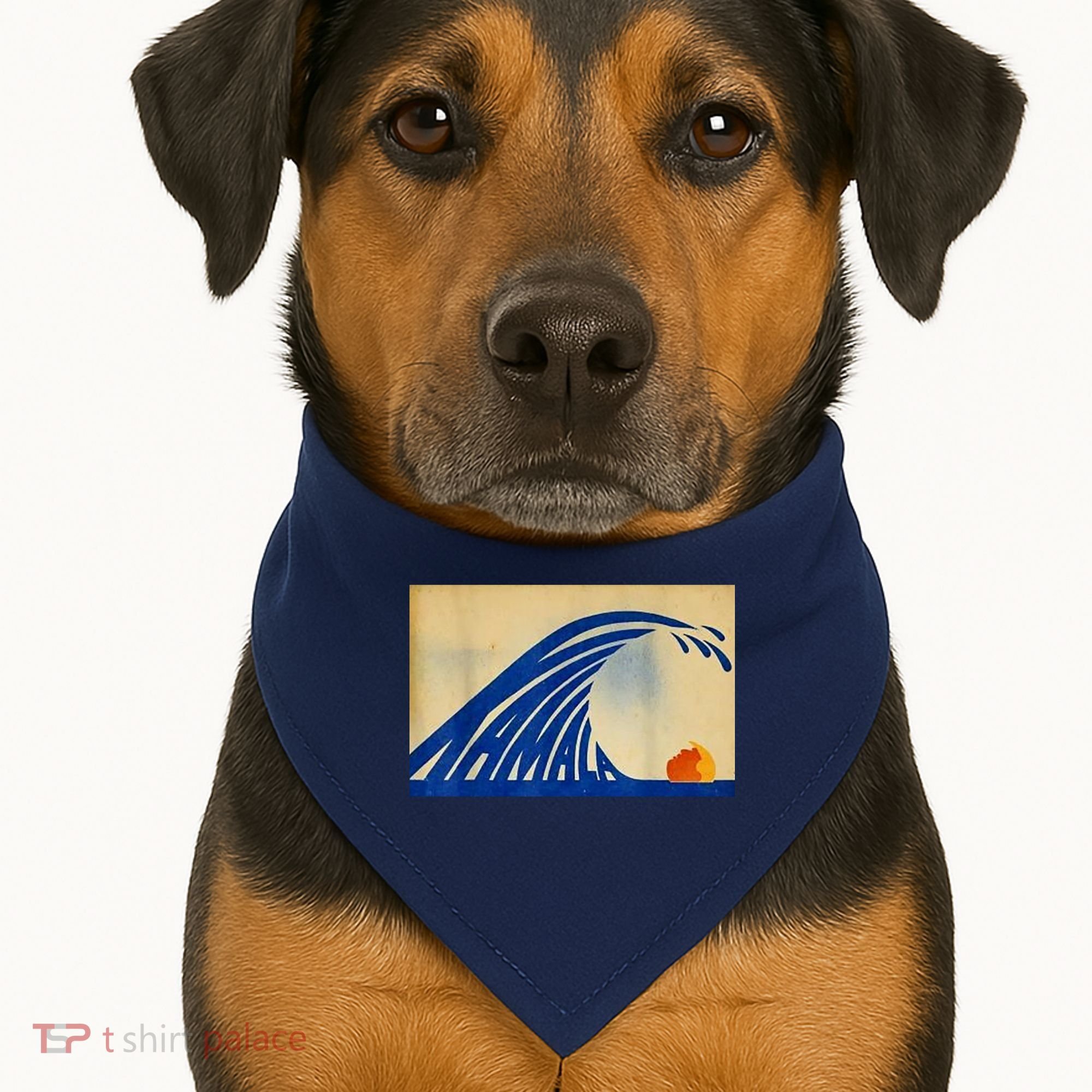 Blue Wave Kamala Funny Anti Trump USA-Made Doggie Bandana