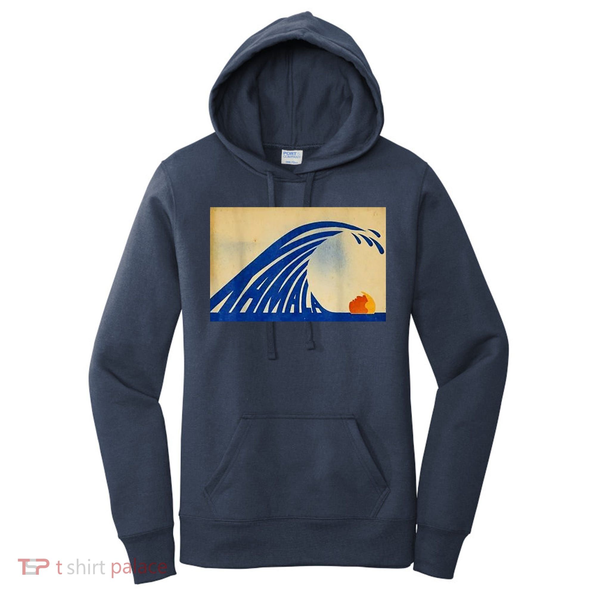 Blue Wave Kamala Funny Anti Trump Women's Hoodie