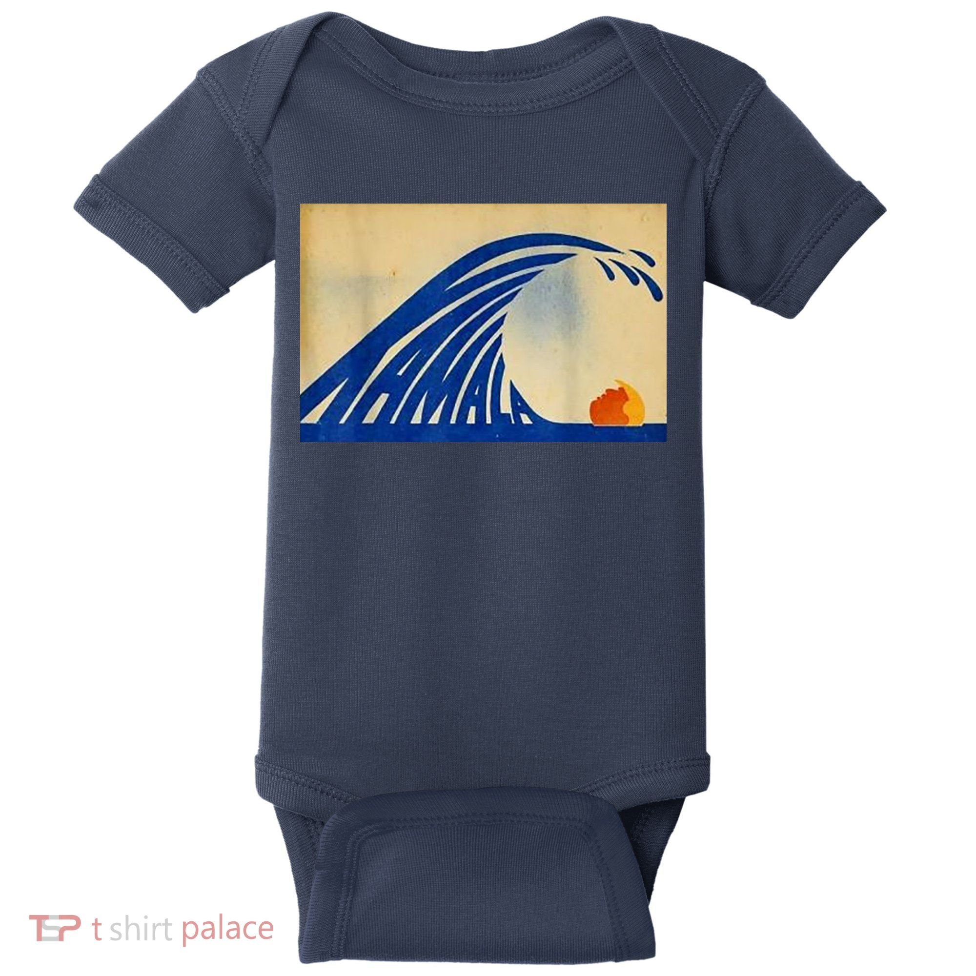 Blue Wave Kamala Funny Anti Trump Baby Bodysuit
