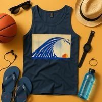 Blue Wave Kamala Funny Anti Trump Tank Top thumb 4