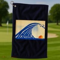 Blue Wave Kamala Funny Anti Trump Golf Towel thumb 1