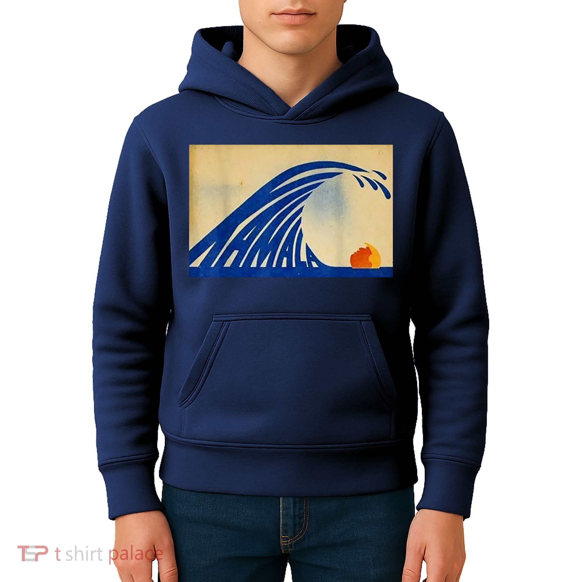 Blue Wave Kamala Funny Anti Trump Kids Hoodie