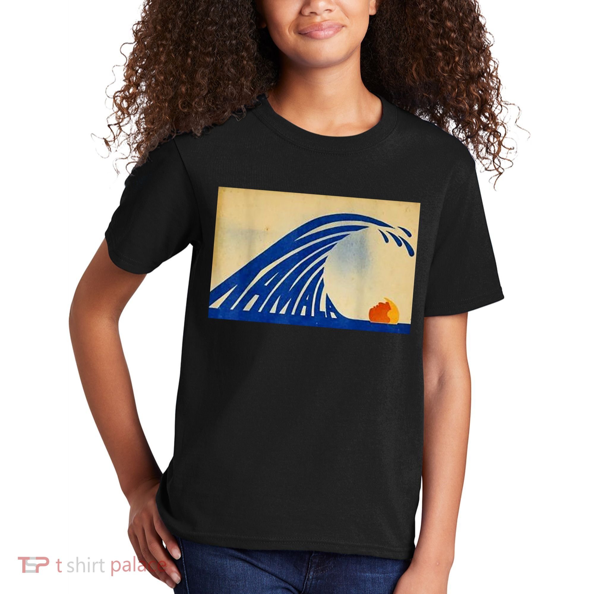 Blue Wave Kamala Funny Anti Trump Kids T-Shirt