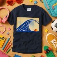 Blue Wave Kamala Funny Anti Trump Kids T-Shirt thumb 3