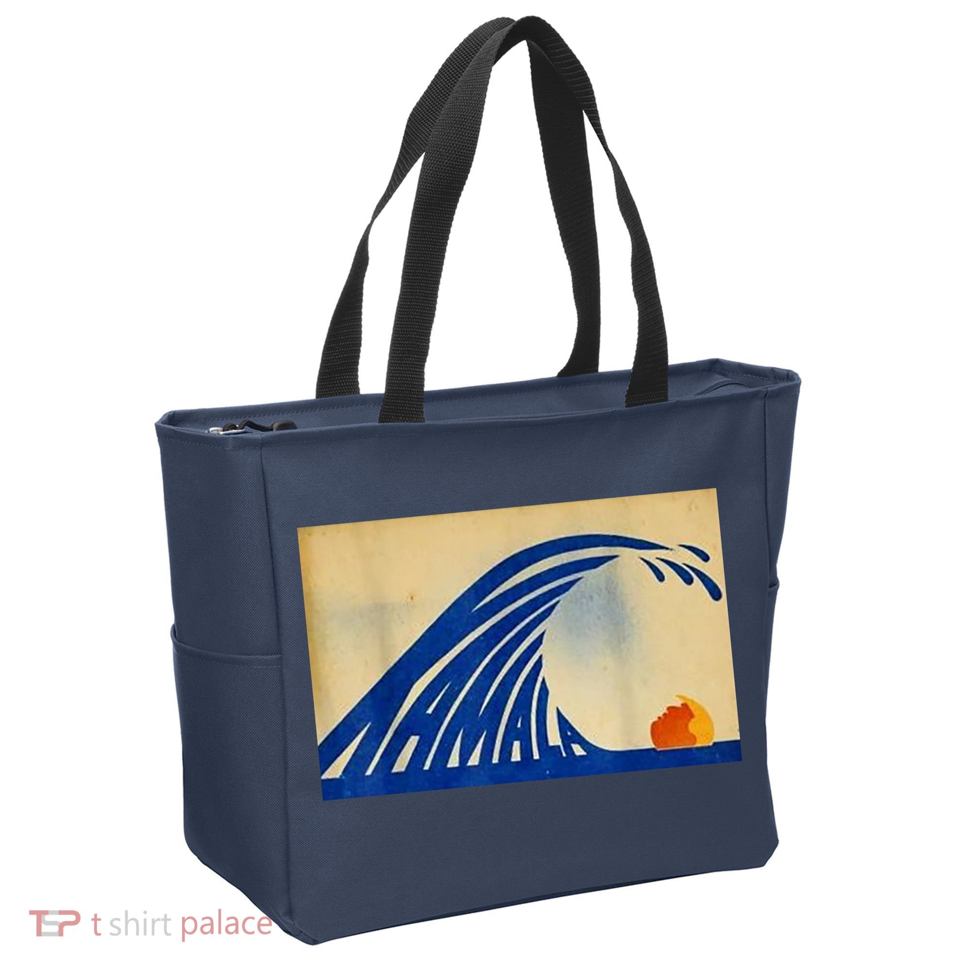 Blue Wave Kamala Funny Anti Trump Tote Bag
