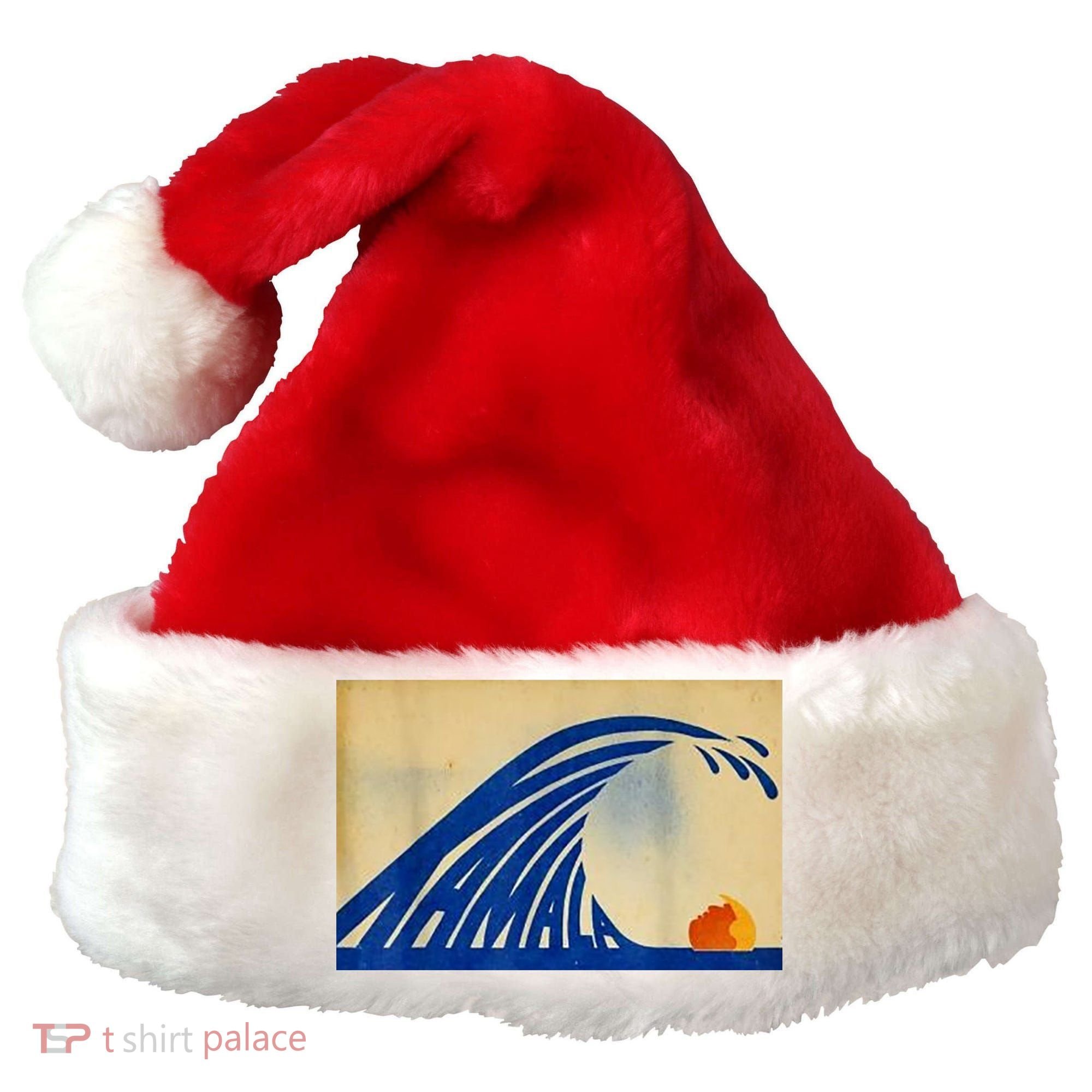 Blue Wave Kamala Funny Anti Trump Santa Hat