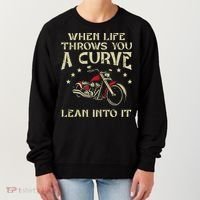 Biker When Life Throws You A Curve Motorcycle Women's Sweatshirt thumb 0