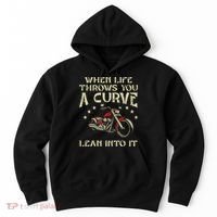 Biker When Life Throws You A Curve Motorcycle Hoodie thumb 0