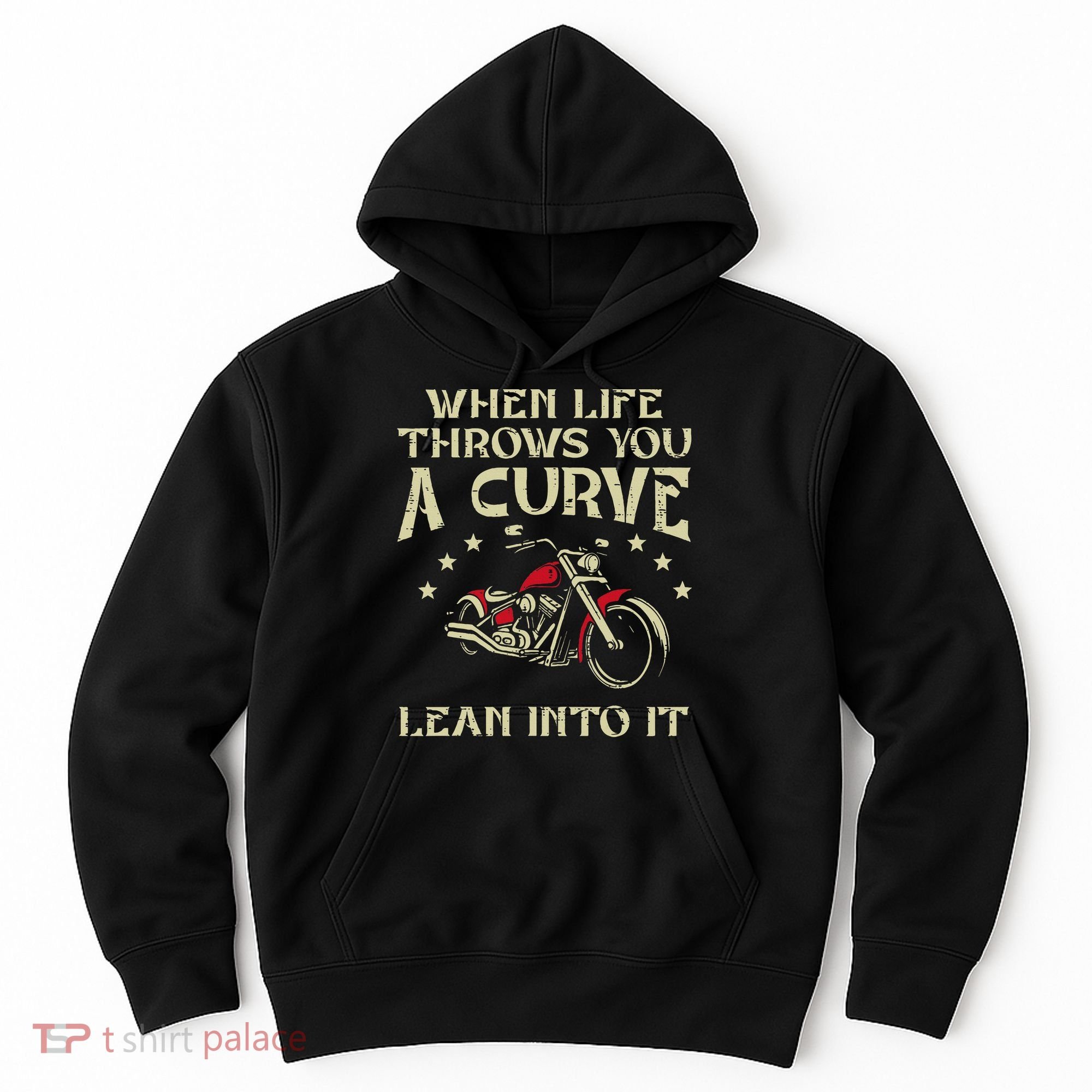 Biker When Life Throws You A Curve Motorcycle Hoodie
