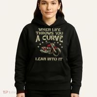 Biker When Life Throws You A Curve Motorcycle Hoodie thumb 5