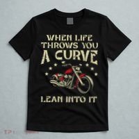 Biker When Life Throws You A Curve Motorcycle T-Shirt thumb 5
