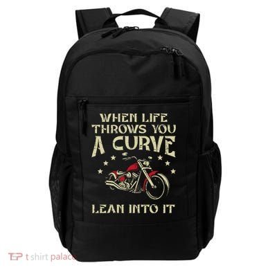 Biker When Life Throws You A Curve Motorcycle Backpack