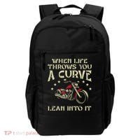 Biker When Life Throws You A Curve Motorcycle Backpack thumb 0