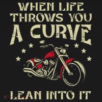 Biker When Life Throws You A Curve Motorcycle Polo thumb 3