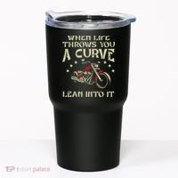 Biker When Life Throws You A Curve Motorcycle Tumbler thumb 0