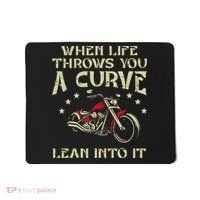 Biker When Life Throws You A Curve Motorcycle Mousepad thumb 0