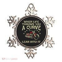 Biker When Life Throws You A Curve Motorcycle Ornament thumb 0