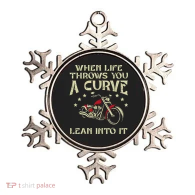 Biker When Life Throws You A Curve Motorcycle Ornament