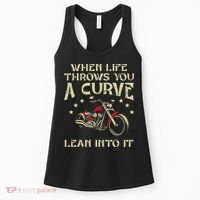 Biker When Life Throws You A Curve Motorcycle Women's Tank Top thumb 0