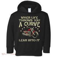 Biker When Life Throws You A Curve Motorcycle Toddler Hoodie thumb 0