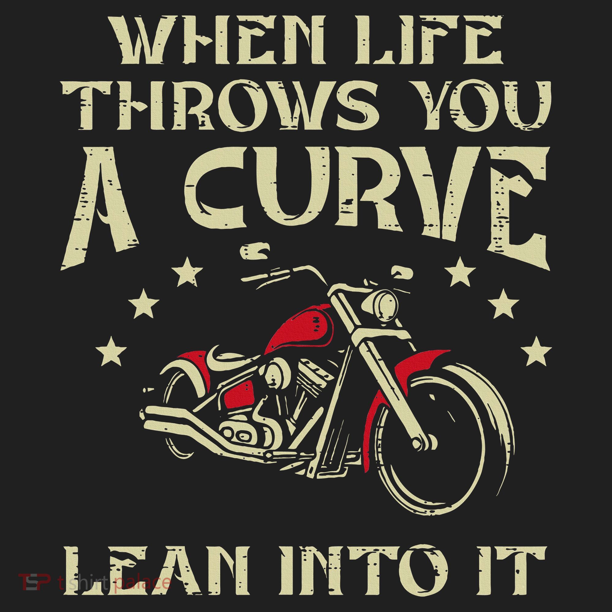 Biker When Life Throws You A Curve Motorcycle Golf Towel