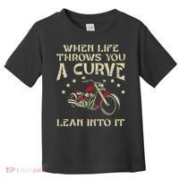 Biker When Life Throws You A Curve Motorcycle Toddler T-Shirt thumb 0