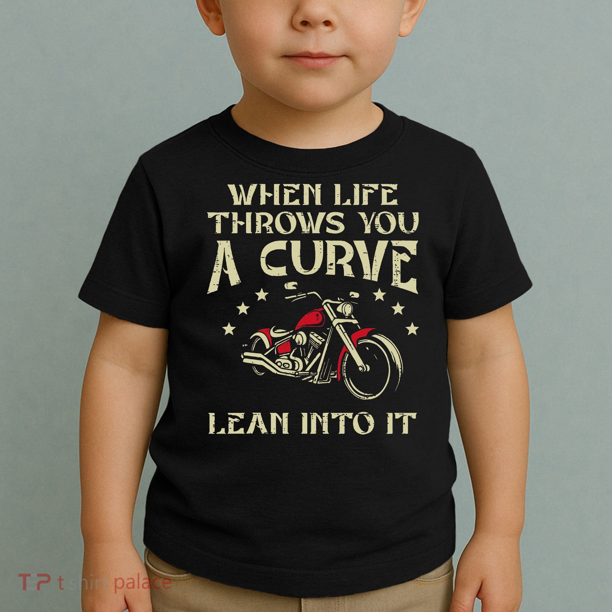 Biker When Life Throws You A Curve Motorcycle Toddler T-Shirt