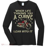Biker When Life Throws You A Curve Motorcycle Women's Long Sleeve Shirt thumb 0