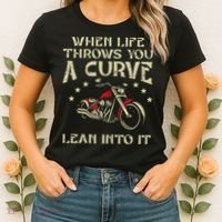 Biker When Life Throws You A Curve Motorcycle Women's T-Shirt thumb 2