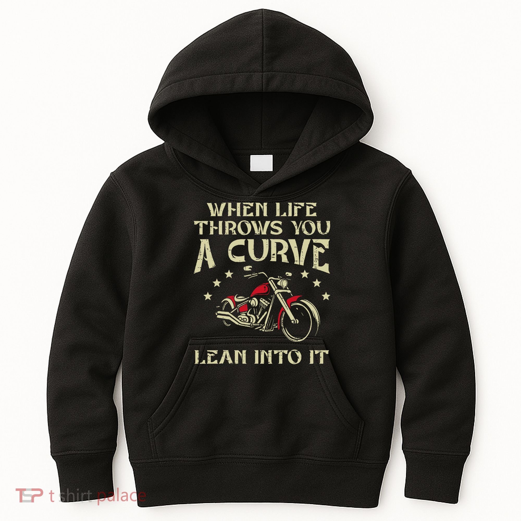 Biker When Life Throws You A Curve Motorcycle Kids Hoodie
