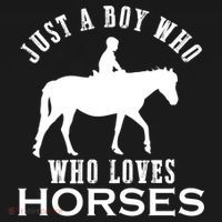 Boy Who Loves Horses Equestrian Horse Riding Gift For Boys Gift Apron thumb 3