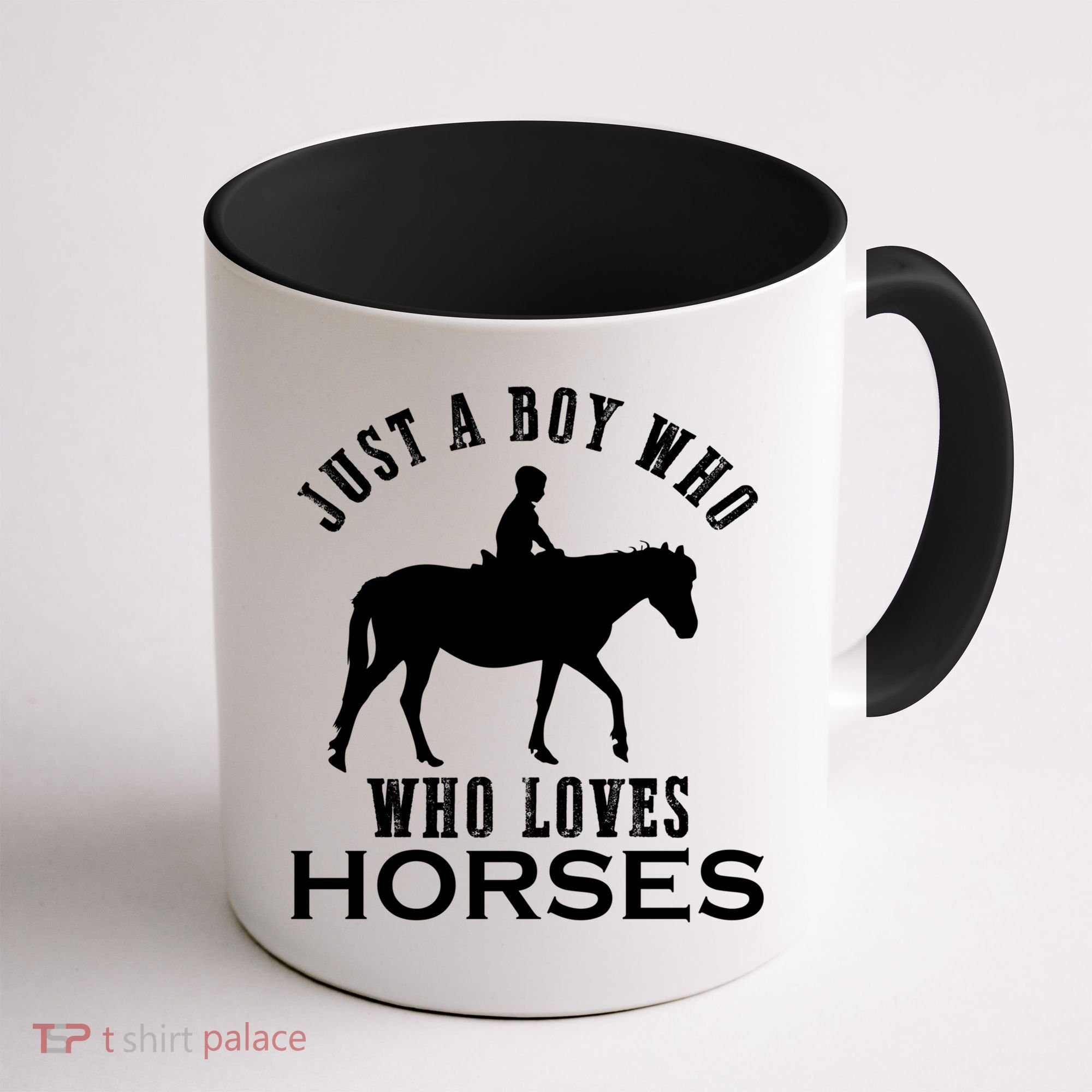 Boy Who Loves Horses Equestrian Horse Riding Gift For Boys Gift Coffee Mug