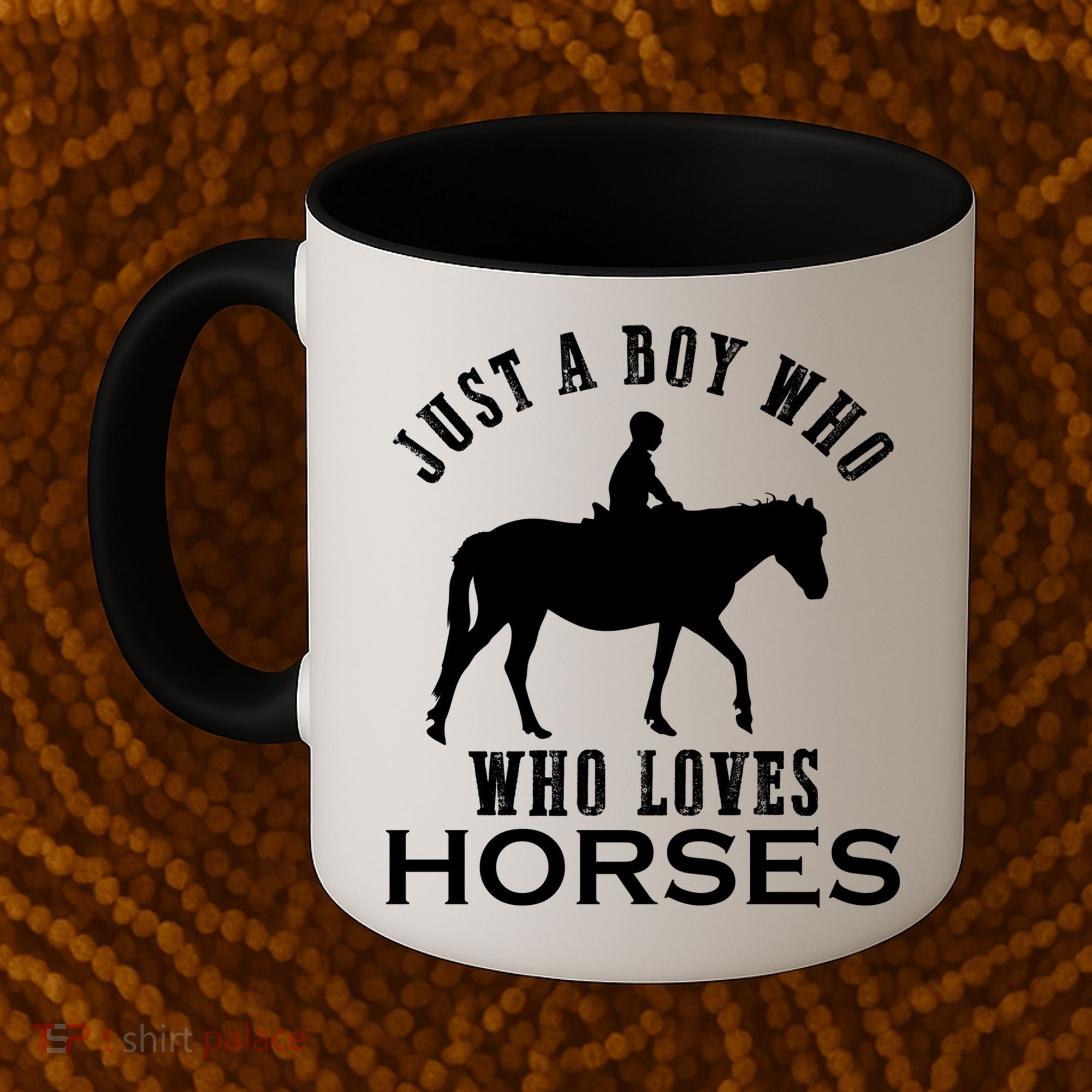 Boy Who Loves Horses Equestrian Horse Riding Gift For Boys Gift Coffee Mug