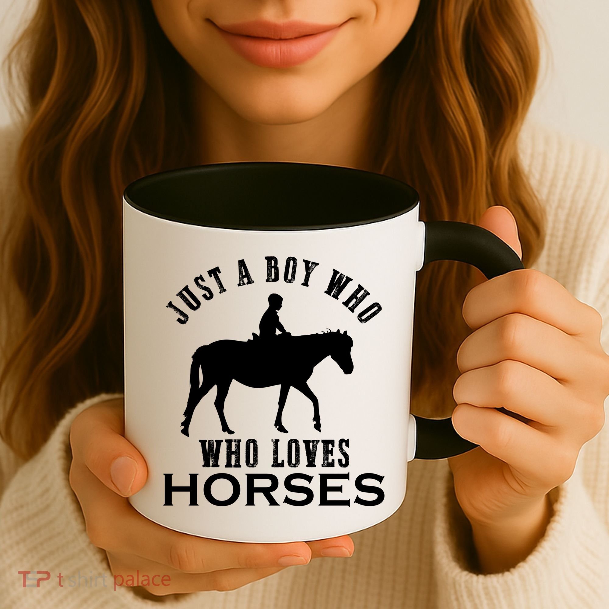 Boy Who Loves Horses Equestrian Horse Riding Gift For Boys Gift Coffee Mug