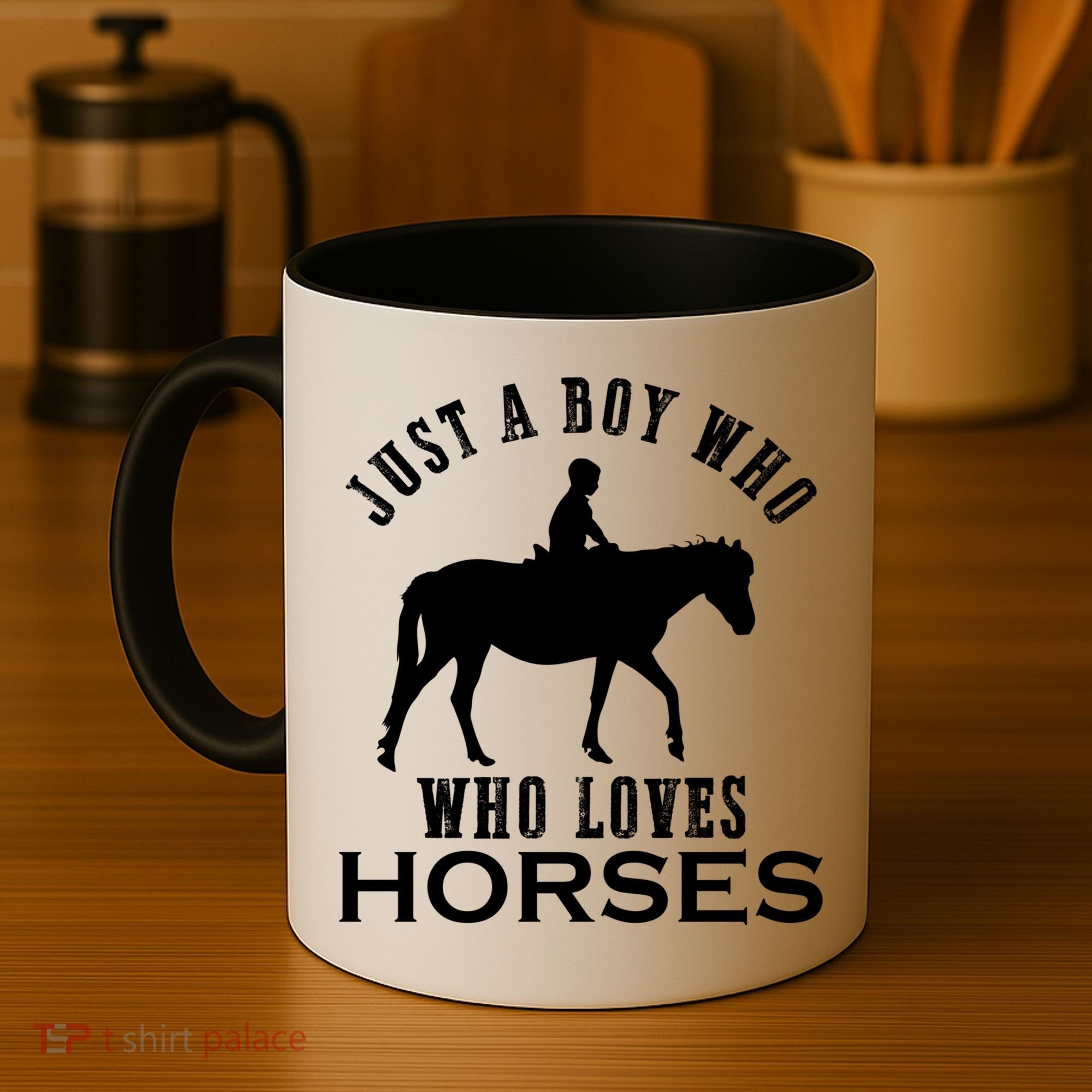Boy Who Loves Horses Equestrian Horse Riding Gift For Boys Gift Coffee Mug