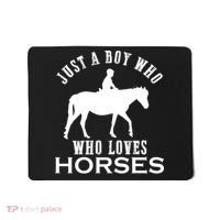 Boy Who Loves Horses Equestrian Horse Riding Gift For Boys Gift Mousepad thumb 0
