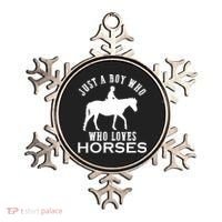 Boy Who Loves Horses Equestrian Horse Riding Gift For Boys Gift Ornament thumb 0
