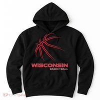 Basketball Wi Love The Badger State Souvenir Wisconsin Hoops Hoodie thumb 0