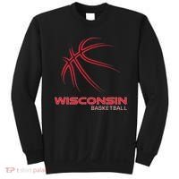 Basketball Wi Love The Badger State Souvenir Wisconsin Hoops Sweatshirt thumb 0