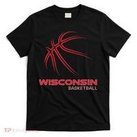 Basketball Wi Love The Badger State Souvenir Wisconsin Hoops T-Shirt thumb 0