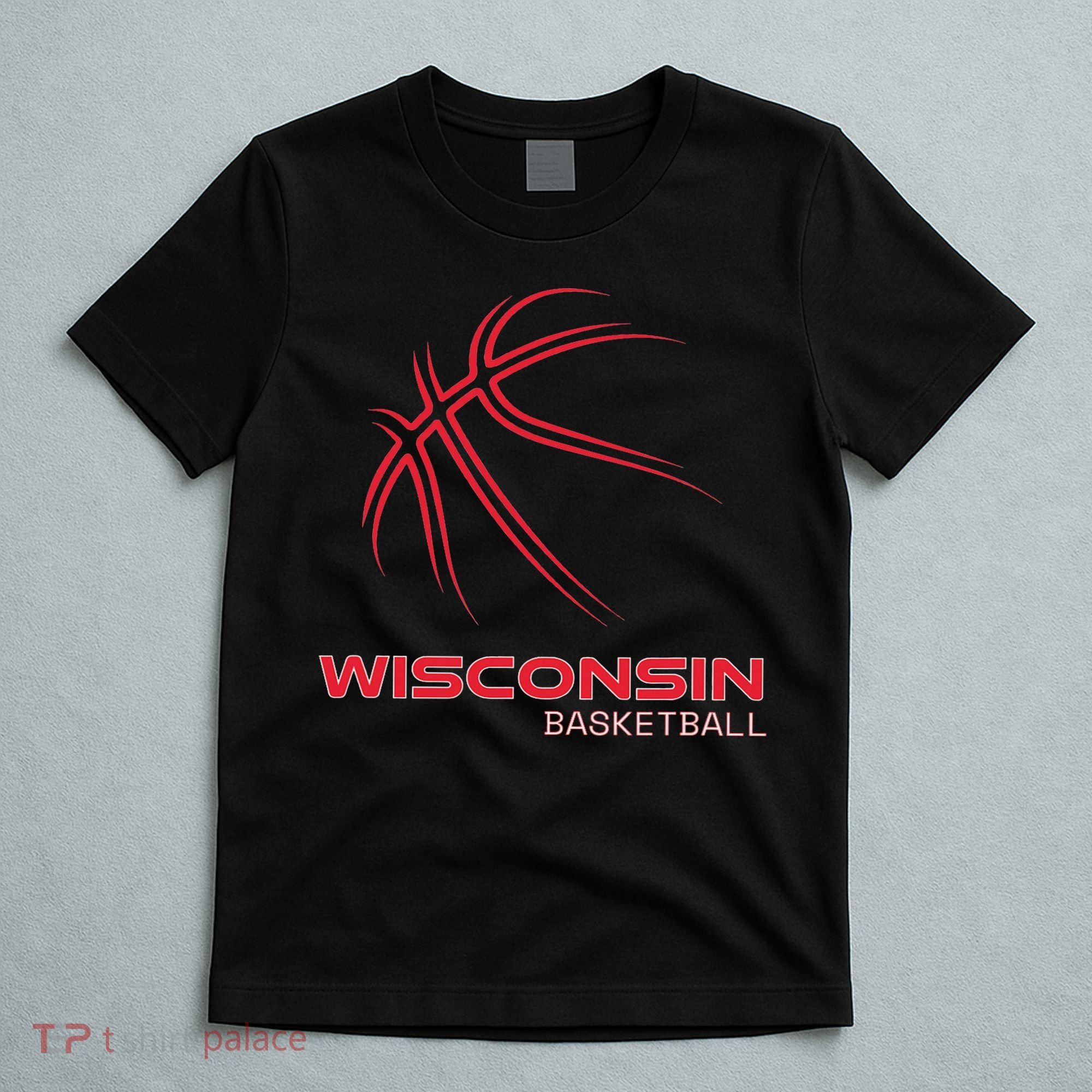 Basketball Wi Love The Badger State Souvenir Wisconsin Hoops T-Shirt